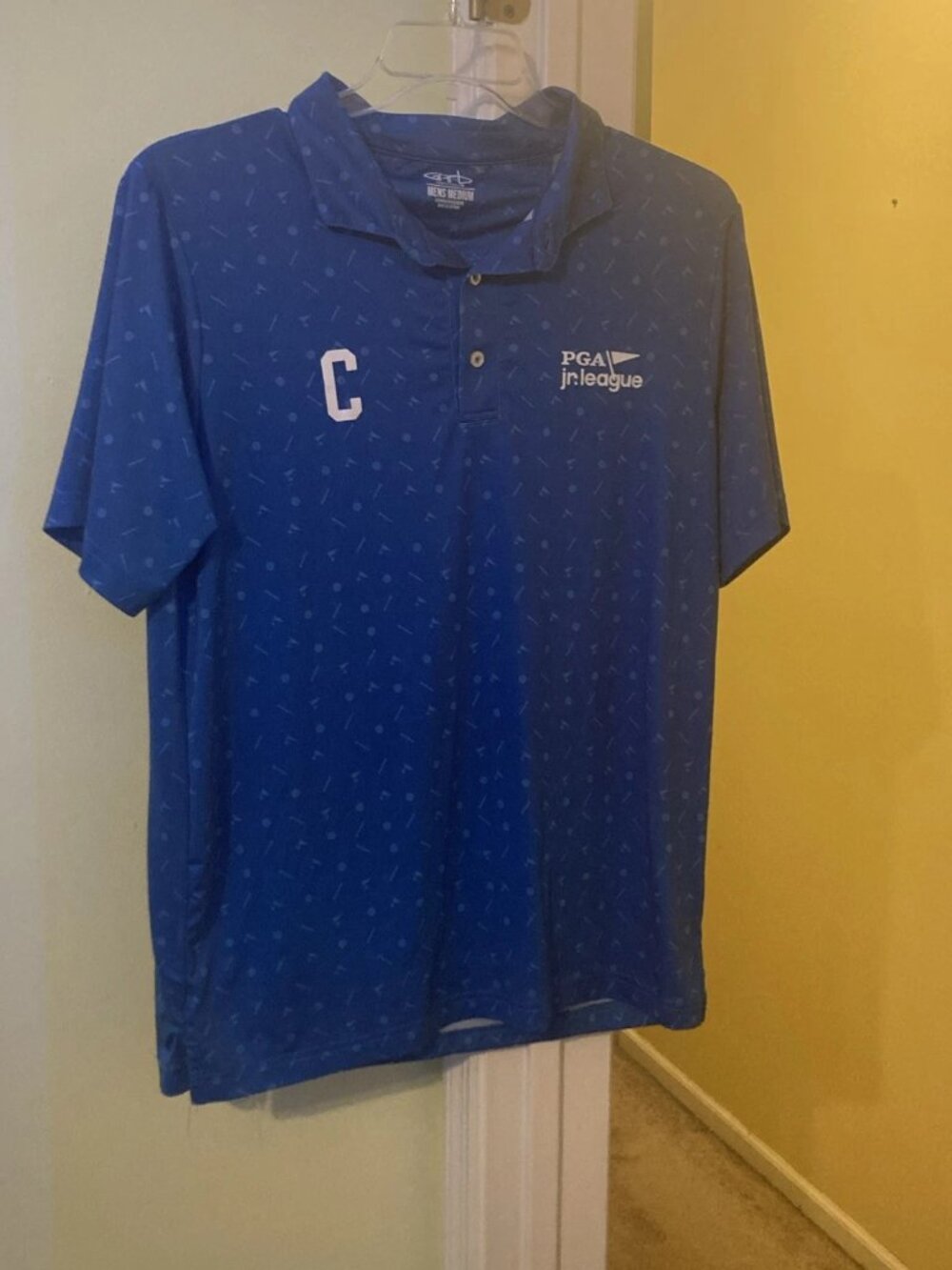 Men’s PGA Jr League Tour Golf Captain Polo Shirt by GARB Men’s Sz Medium
